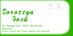 dorottya hock business card